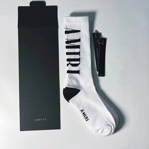 Amiri Back Logo Black Socks